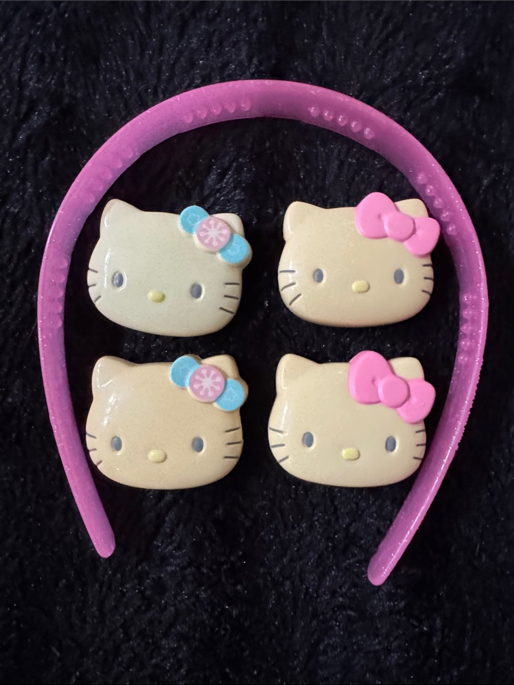 Hello Kitty Barrettes on Headband or Use Alone 2002 McDonald’s Happy Meal Toy